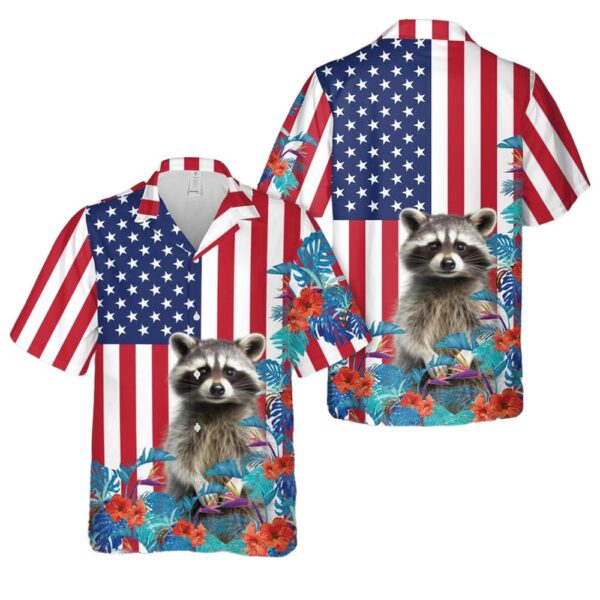 4th of July Racoon Hawaiian Shirt Outfit 4th of July Racoon Hawaiian Shirt Outfit