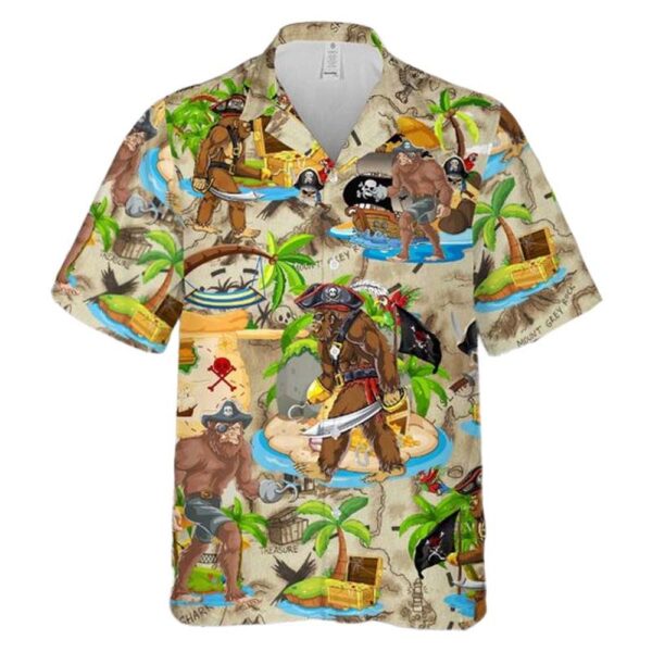 Bigfoot Pirate Hawaiian Shirt Man