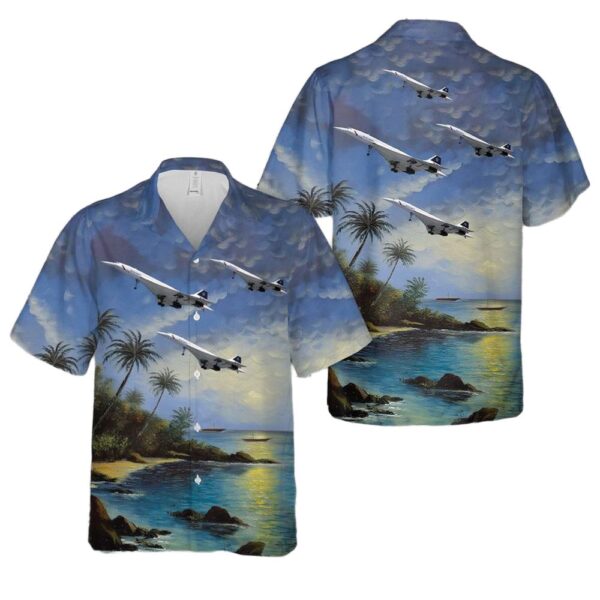 British Airways Concorde G-BOAC Hawaiian Shirt Man British Airways Concorde G-BOAC Hawaiian Shirt Man