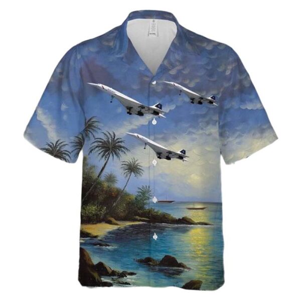 British Airways Concorde G-BOAC Hawaiian Shirt Man British Airways Concorde G-BOAC Hawaiian Shirt Man