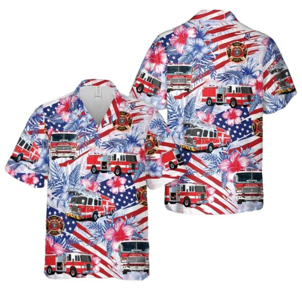Fire Trucks 4th Of July Hawaiian Shirt Man Fire Trucks 4th Of July Hawaiian Shirt Man