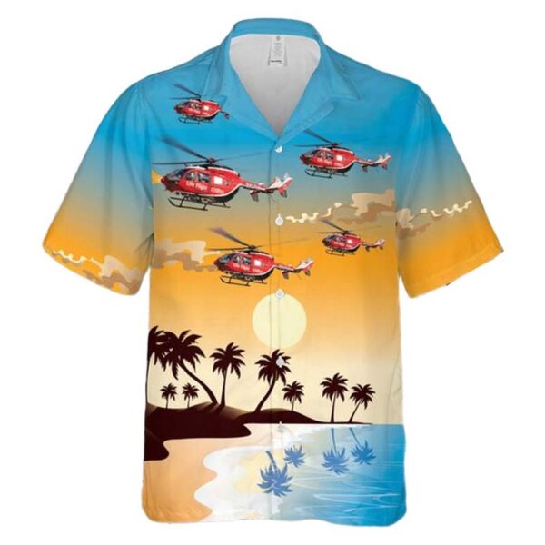 Memorial Hermann Life Flight Eurocopter EC 145 Button Up Hawaiian Shirt Memorial Hermann Life Flight Eurocopter EC 145 Button Up Hawaiian Shirt