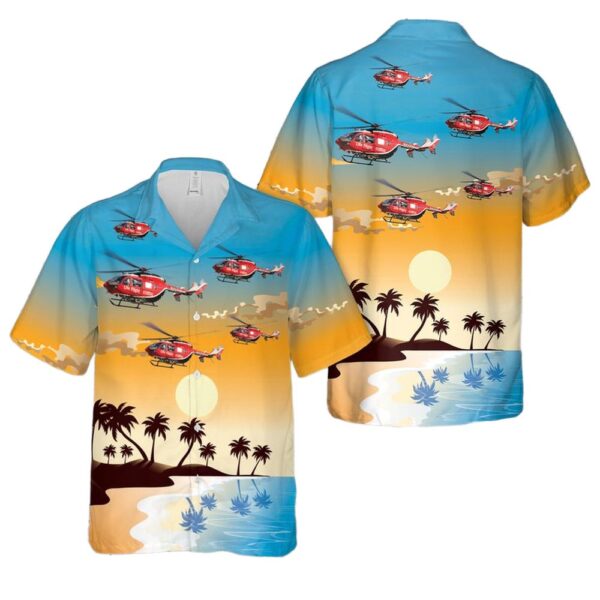 Memorial Hermann Life Flight Eurocopter EC 145 Button Up Hawaiian Shirt Memorial Hermann Life Flight Eurocopter EC 145 Button Up Hawaiian Shirt