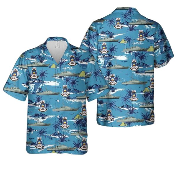 Royal Australian Navy HMAS Townsville (FCPB 205) Fremantle-class patrol boat Hawaiian Shirt Man Royal Australian Navy HMAS Townsville (FCPB 205) Fremantle-class patrol boat Hawaiian Shirt Man