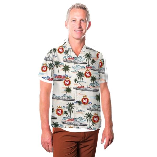 Royal Canadian Navy HMCS Buckingham FFE 314 Prestonian-class frigate Hawaiian Shirt For Men And Women Royal Canadian Navy HMCS Buckingham FFE 314 Prestonian-class frigate Hawaiian Shirt For Men And Women