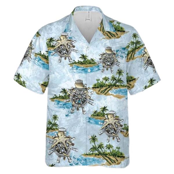 US Navy Sailor Squid Aloha Hawaiian Shirt