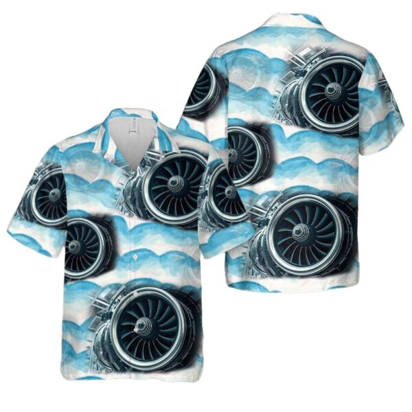 Aircraft Jet Engine Turbine Cheap Hawaiian Shirt Aircraft Jet Engine Turbine Cheap Hawaiian Shirt