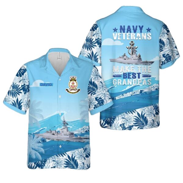 Custom Name Royal Australian Navy HMAS Sydney (DDG 42) Father’s Day Hawaiian Shirt Cheap Custom Name Royal Australian Navy HMAS Sydney (DDG 42) Father’s Day Hawaiian Shirt Cheap