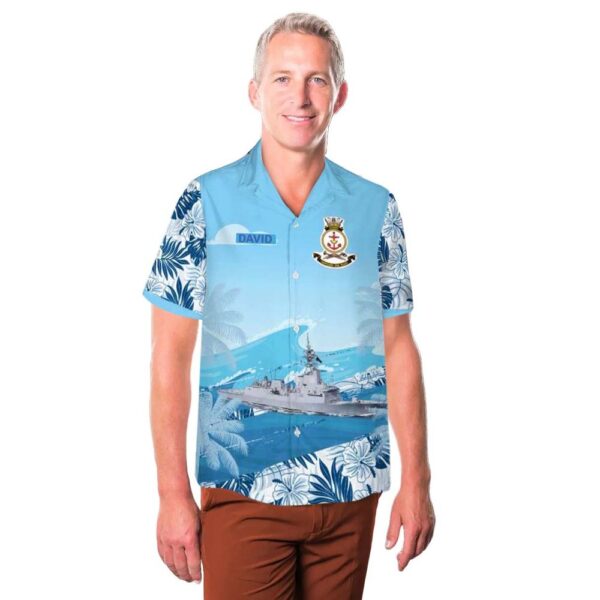 Custom Name Royal Australian Navy HMAS Sydney (DDG 42) Father’s Day Hawaiian Shirt Cheap Custom Name Royal Australian Navy HMAS Sydney (DDG 42) Father’s Day Hawaiian Shirt Cheap