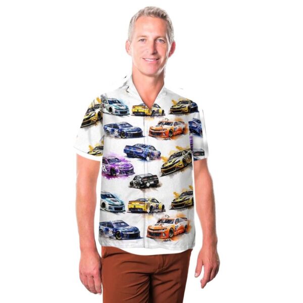 NASCAR Racing Cars Hawaiian Shirt Man NASCAR Racing Cars Hawaiian Shirt Man