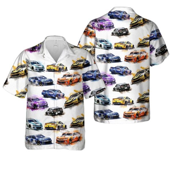 NASCAR Racing Cars Hawaiian Shirt Man NASCAR Racing Cars Hawaiian Shirt Man