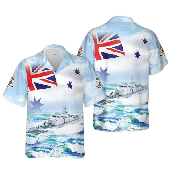 Royal Australian Navy HMAS Fremantle (FCPB 203) Fremantle-class patrol boat Australian White Ensign Hawaiian Shirt For Men And Women Royal Australian Navy HMAS Fremantle (FCPB 203) Fremantle-class patrol boat Australian White Ensign Hawaiian Shirt For Men And Women