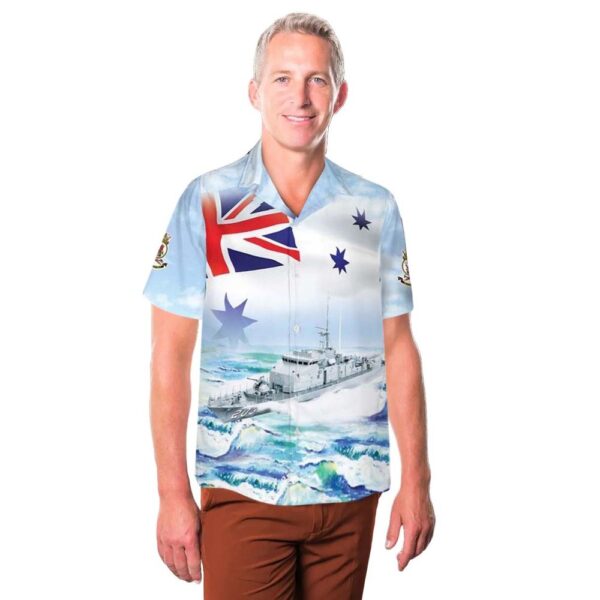 Royal Australian Navy HMAS Fremantle (FCPB 203) Fremantle-class patrol boat Australian White Ensign Hawaiian Shirt For Men And Women Royal Australian Navy HMAS Fremantle (FCPB 203) Fremantle-class patrol boat Australian White Ensign Hawaiian Shirt For Men And Women