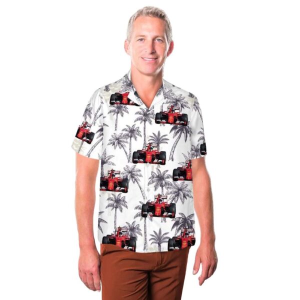 Sebastian Vettel Formula 1 Button Up Hawaiian Shirt