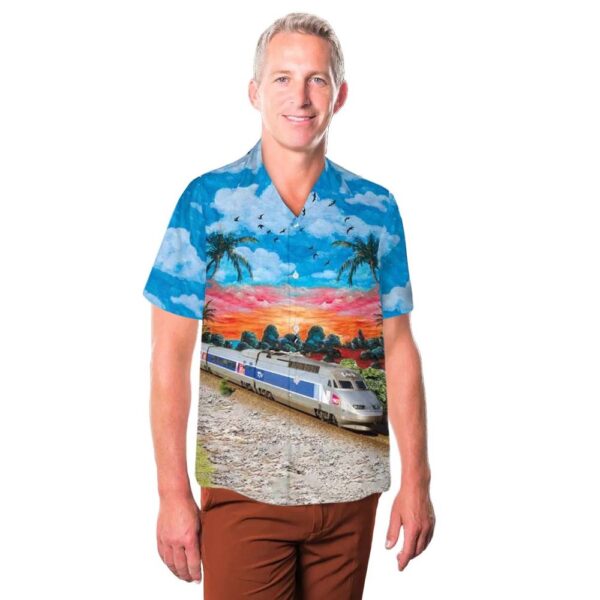 SNCF TGV Atlantique High Speed Train 4514 Aloha Hawaiian Shirt SNCF TGV Atlantique High Speed Train 4514 Aloha Hawaiian Shirt