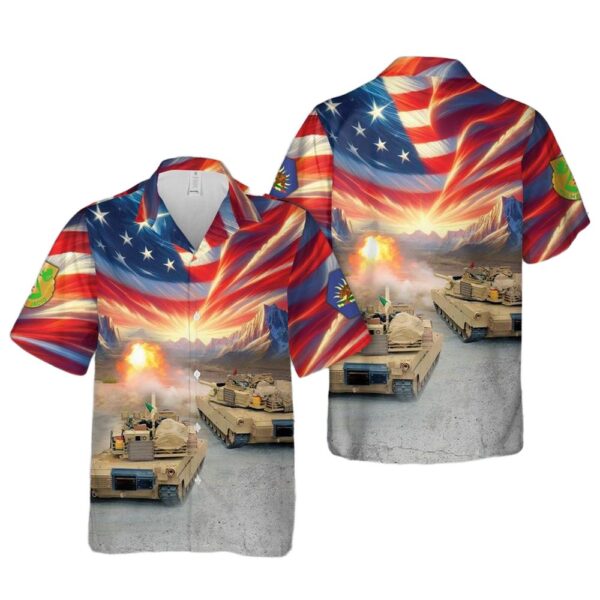 US Army M1 Abrams California Army National Guard 185th Armor Battalion 4th Of July Hawaiian Shirt Cheap