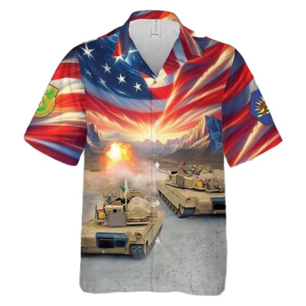 US Army M1 Abrams California Army National Guard 185th Armor Battalion 4th Of July Hawaiian Shirt Cheap