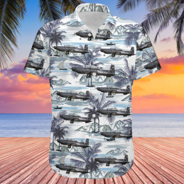 Raytheon T-6C Texan II New Zealand Royal New Zealand Air Force (RNZAF) Hawaiian Shirt Raytheon T-6C Texan II New Zealand Royal New Zealand Air Force (RNZAF) Hawaiian Shirt