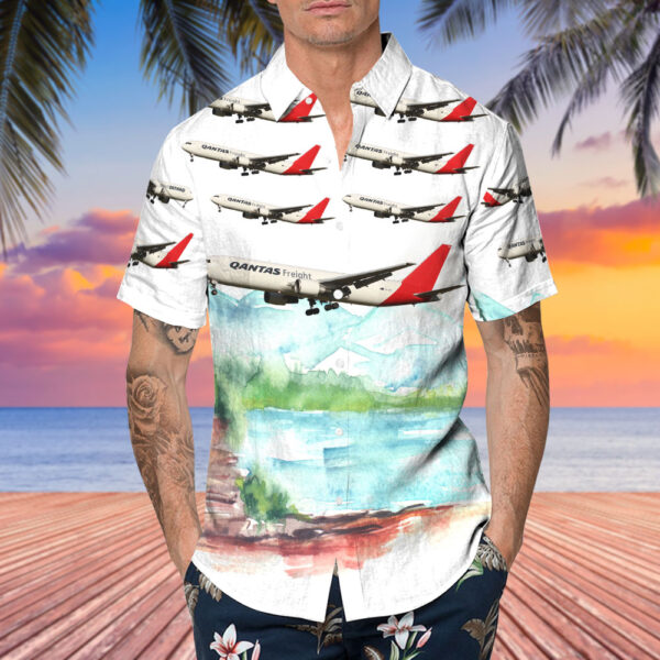 Boeing 767-381F(ER) Qantas Freight (Express Freighters Australia) Hawaiian Shirt Boeing 767-381F(ER) Qantas Freight (Express Freighters Australia) Hawaiian Shirt