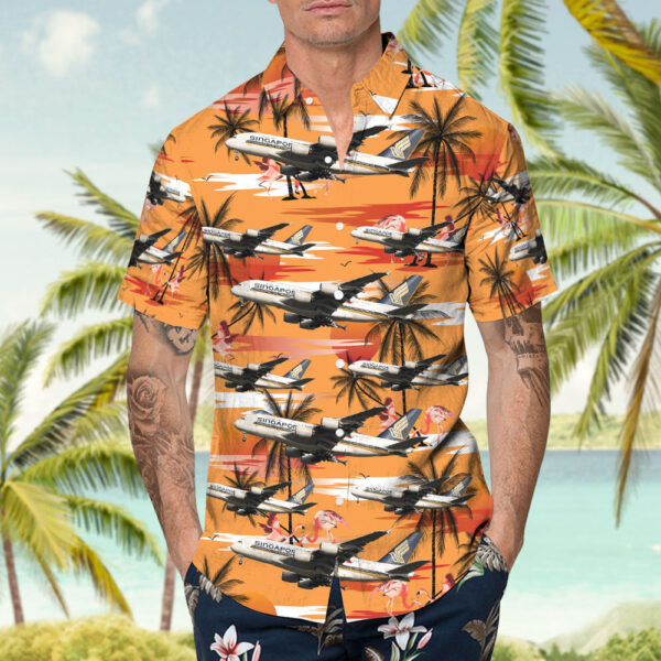 Airbus A380-841 Singapore Airlines Hawaiian Shirt Airbus A380-841 Singapore Airlines Hawaiian Shirt