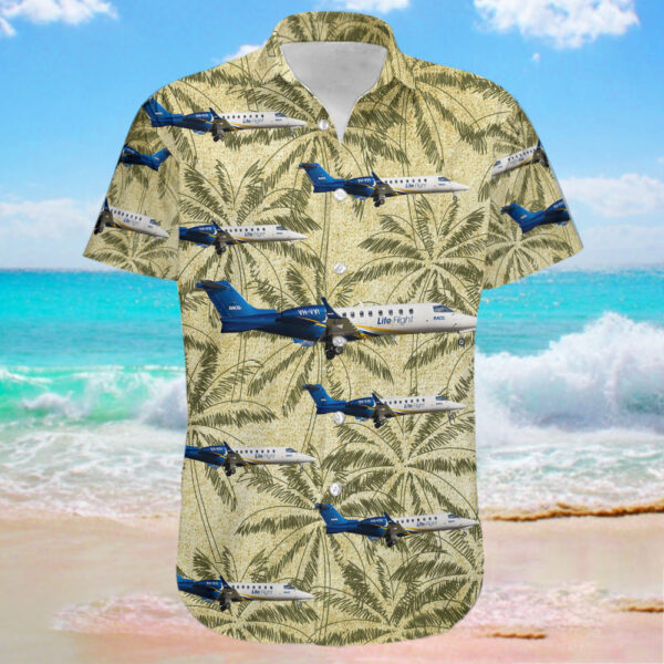 Bombardier Learjet 45 Life Flight Hawaiian Shirt