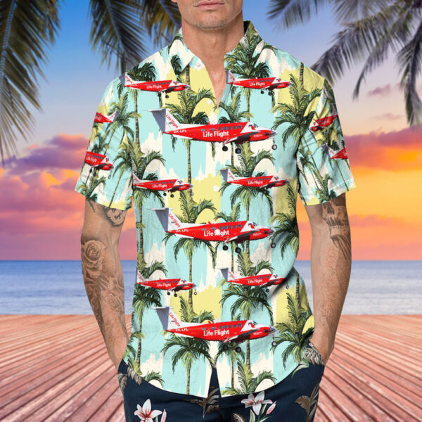 Beechcraft B200 King Air Life Flight Hawaiian Shirt