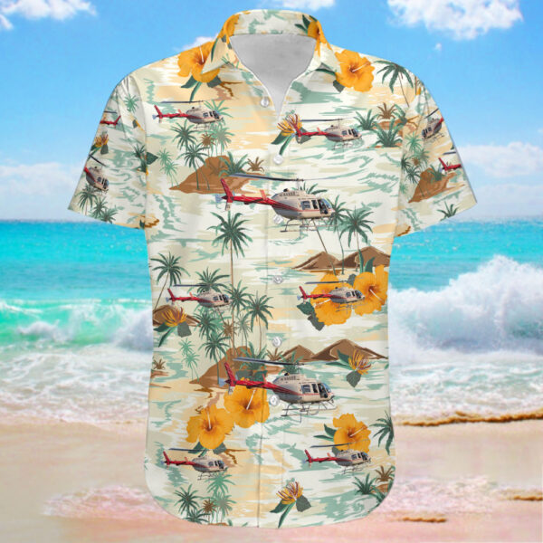 Bell 206L-4 LongRanger IV Helicopters Otago Hawaiian Shirt