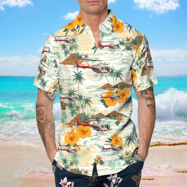 Bell 206L-4 LongRanger IV Helicopters Otago Hawaiian Shirt
