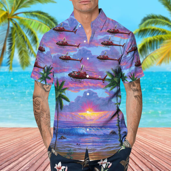Aérospatiale AS 350B3 Ecureuil Helicopters Otago Hawaiian Shirt Aérospatiale AS 350B3 Ecureuil Helicopters Otago Hawaiian Shirt