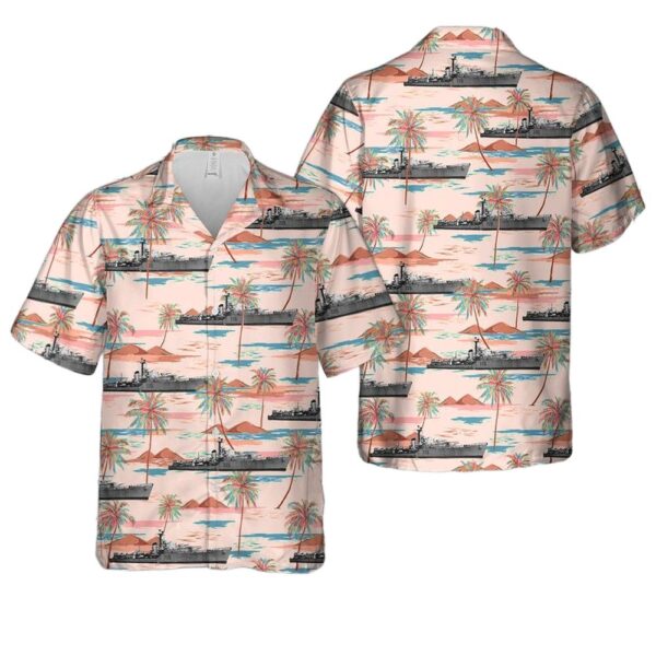 Royal Canadian Navy HMCS Sioux DDE 225 Button Up Hawaiian Shirt Royal Canadian Navy HMCS Sioux DDE 225 Button Up Hawaiian Shirt