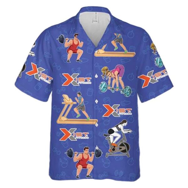 Xist Fitness Button Up Hawaiian Shirt Xist Fitness Button Up Hawaiian Shirt