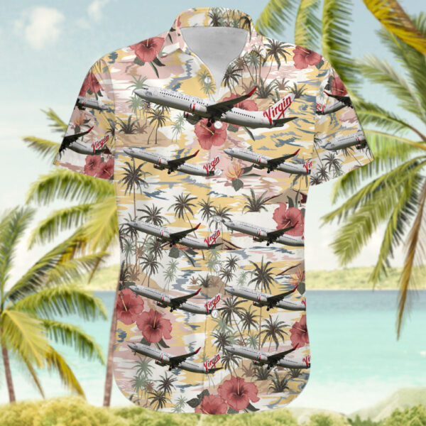 Boeing 737-8FE Virgin Australia Airlines Hawaiian Shirt Boeing 737-8FE Virgin Australia Airlines Hawaiian Shirt
