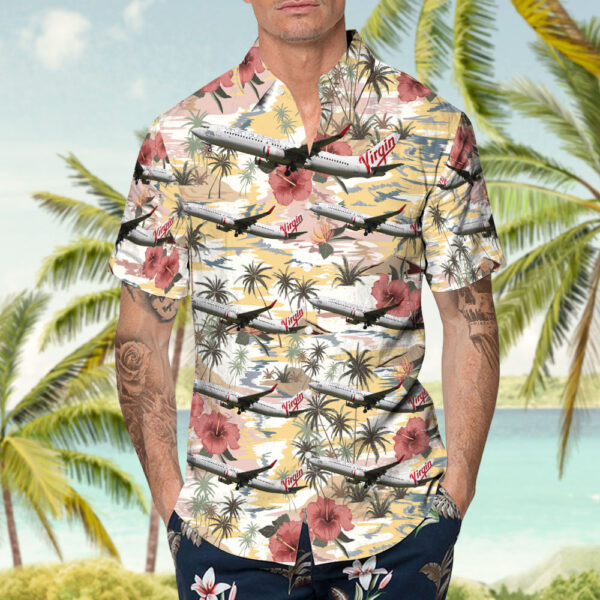 Boeing 737-8FE Virgin Australia Airlines Hawaiian Shirt Boeing 737-8FE Virgin Australia Airlines Hawaiian Shirt