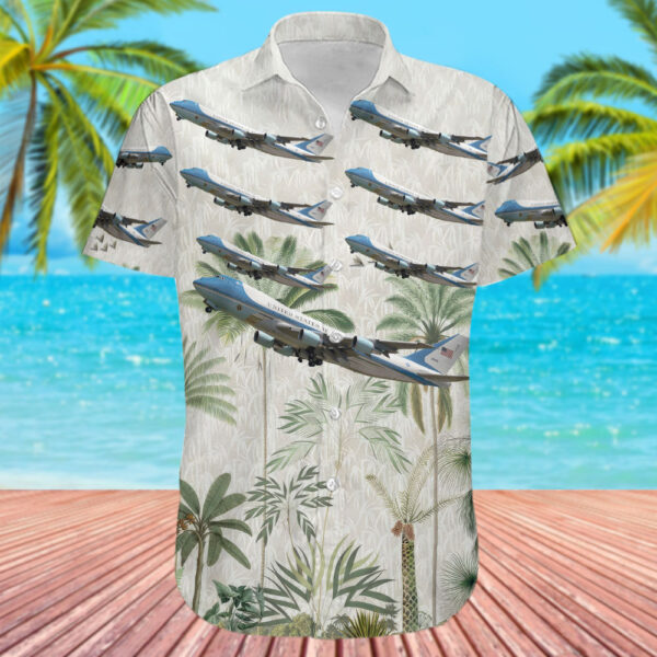 Boeing VC-25A United States US Air Force (USAF) Hawaiian Shirt Boeing VC-25A United States US Air Force (USAF) Hawaiian Shirt