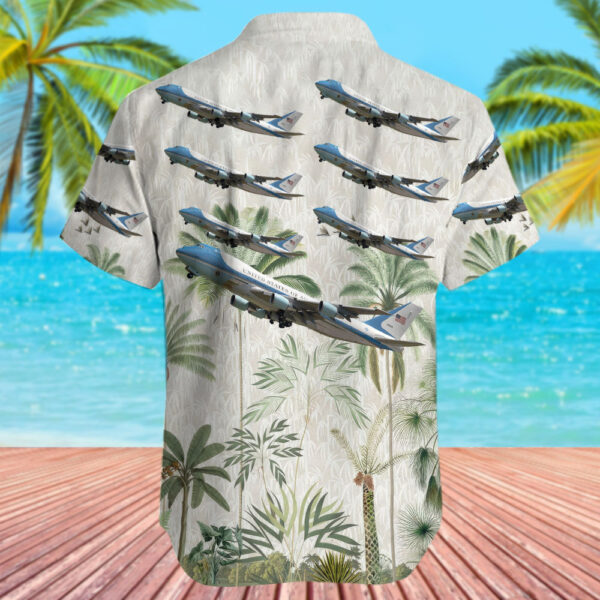 Boeing VC-25A United States US Air Force (USAF) Hawaiian Shirt Boeing VC-25A United States US Air Force (USAF) Hawaiian Shirt