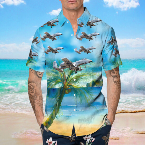 Fairchild A-10C Thunderbolt II United States US Air Force (USAF) Hawaiian Shirt Fairchild A-10C Thunderbolt II United States US Air Force (USAF) Hawaiian Shirt