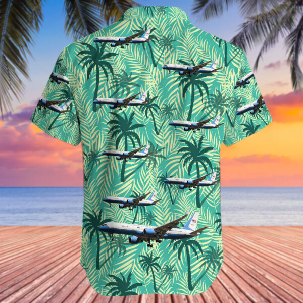 Boeing C-32A United States US Air Force (USAF) Hawaiian Shirt Boeing C-32A United States US Air Force (USAF) Hawaiian Shirt