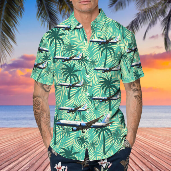 Boeing C-32A United States US Air Force (USAF) Hawaiian Shirt Boeing C-32A United States US Air Force (USAF) Hawaiian Shirt