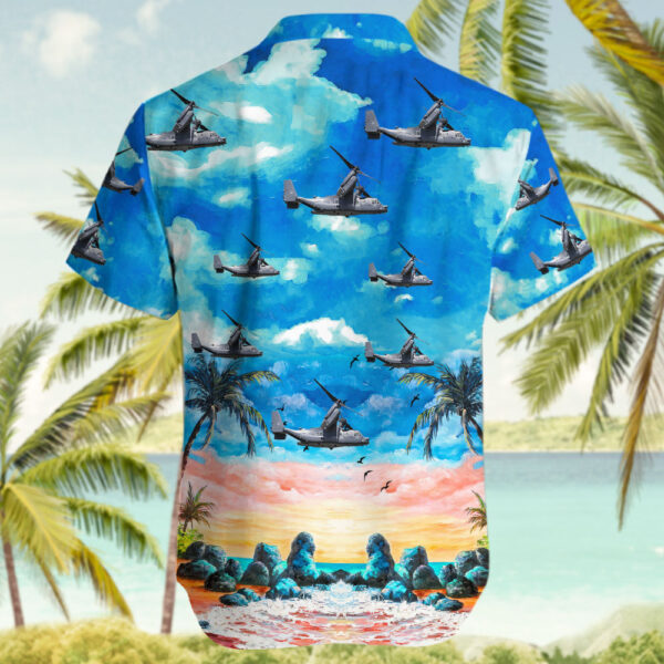 Bell Boeing CV-22B Osprey United States US Air Force (USAF) Hawaiian Shirt Bell Boeing CV-22B Osprey United States US Air Force (USAF) Hawaiian Shirt