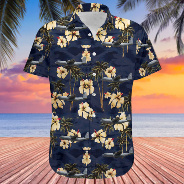 Lockheed Martin C-130J-30 Hercules United States US Air Force (USAF) Hawaiian Shirt Lockheed Martin C-130J-30 Hercules United States US Air Force (USAF) Hawaiian Shirt