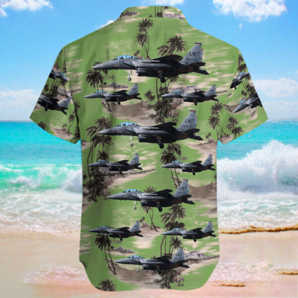 McDonnell Douglas F-15E Strike Eagle United States US Air Force (USAF) Hawaiian Shirt McDonnell Douglas F-15E Strike Eagle United States US Air Force (USAF) Hawaiian Shirt
