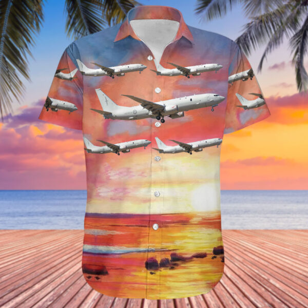 Boeing P-8A Poseidon New Zealand Royal New Zealand Air Force (RNZAF) Hawaiian Shirt Boeing P-8A Poseidon New Zealand Royal New Zealand Air Force (RNZAF) Hawaiian Shirt