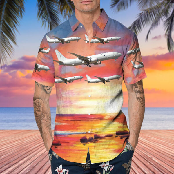 Boeing P-8A Poseidon New Zealand Royal New Zealand Air Force (RNZAF) Hawaiian Shirt Boeing P-8A Poseidon New Zealand Royal New Zealand Air Force (RNZAF) Hawaiian Shirt