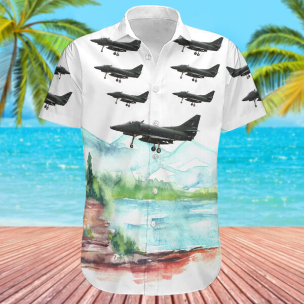Douglas A-4K Skyhawk New Zealand Royal New Zealand Air Force (RNZAF) Hawaiian Shirt Douglas A-4K Skyhawk New Zealand Royal New Zealand Air Force (RNZAF) Hawaiian Shirt