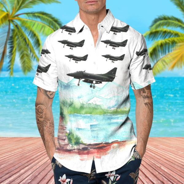 Douglas A-4K Skyhawk New Zealand Royal New Zealand Air Force (RNZAF) Hawaiian Shirt Douglas A-4K Skyhawk New Zealand Royal New Zealand Air Force (RNZAF) Hawaiian Shirt