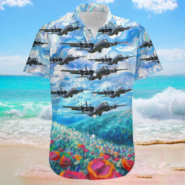 Lockheed Martin C-130J-30 Hercules New Zealand Royal New Zealand Air Force (RNZAF) Hawaiian Shirt Lockheed Martin C-130J-30 Hercules New Zealand Royal New Zealand Air Force (RNZAF) Hawaiian Shirt