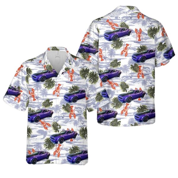 2019 Plum Crazy Dodge Challenger Hellcat Redeye Hawaiian Shirt Cheap