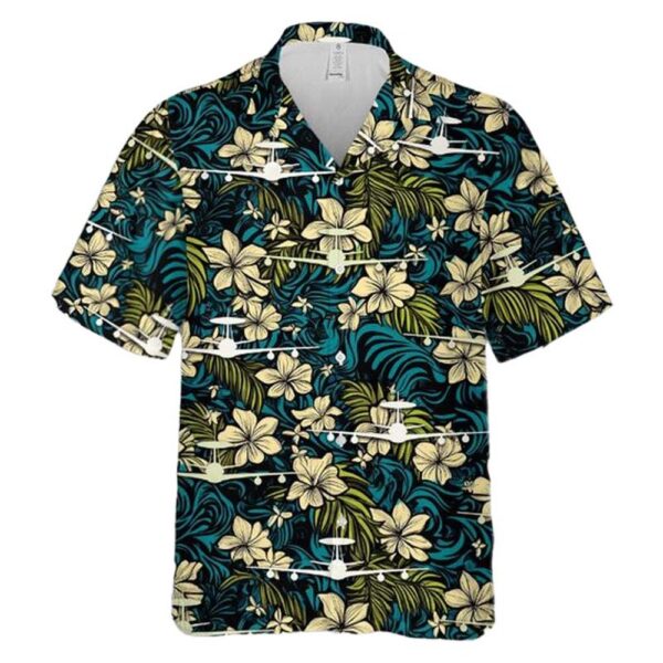 E-3 AWACS Silhouette Hawaiian Shirt Cheap