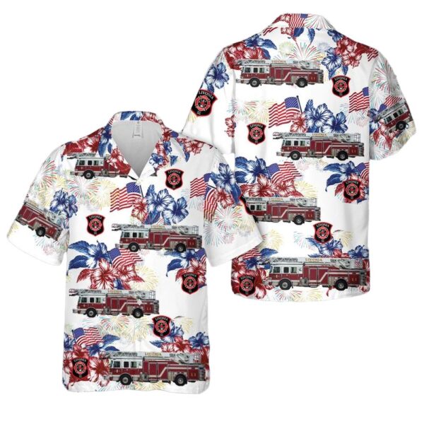 Livonia Fire & Rescue Michigan 4th Of July Hawaiian Shirt For Men And Women