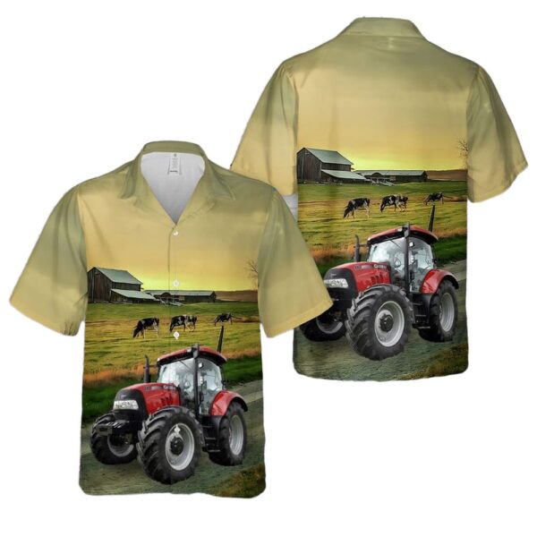 New Case IH MAXXUM 110 Tractors Aloha Hawaiian Shirt New Case IH MAXXUM 110 Tractors Aloha Hawaiian Shirt